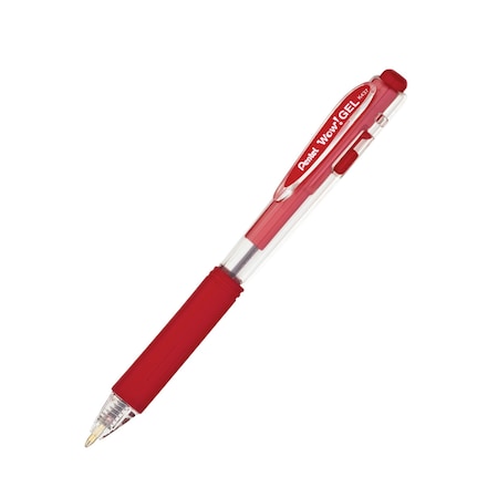 Pentel WOW Gel Pen, Red, PK24, 24PK K437B